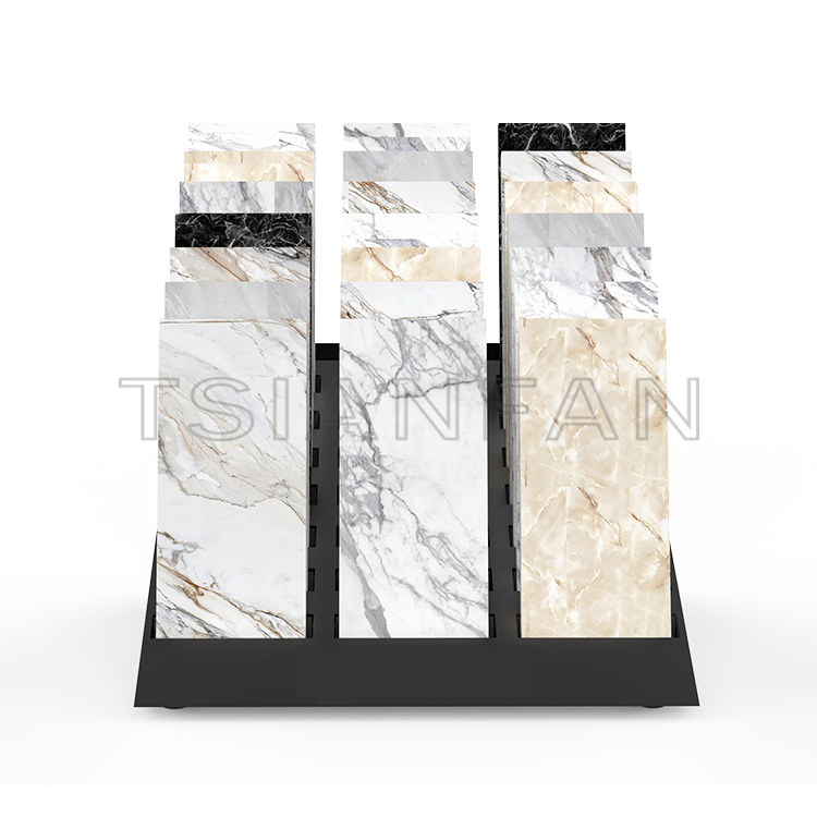 New Design Waterfall Marble Tile Table top display shelf-SRT845 - Image 2