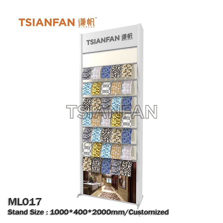 Custom mosaic tile metal display cabinet in shopping mall-ML058
