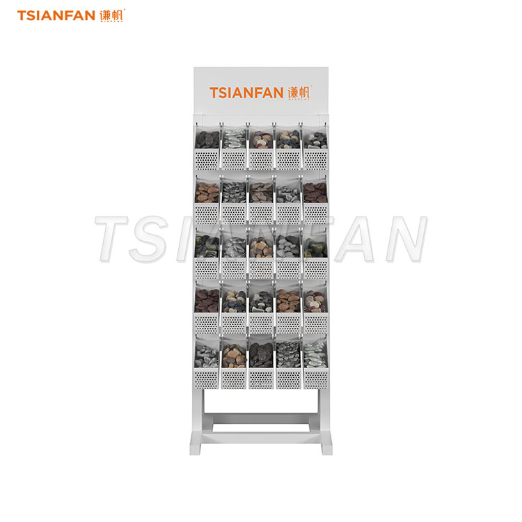 outdoor stone display rack pebble display rack-SE105