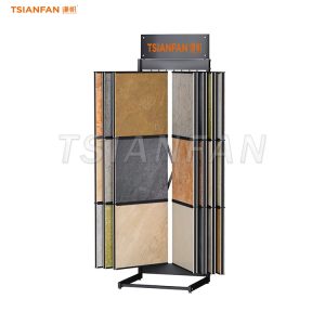 page-turning display rack for porcelain tiles