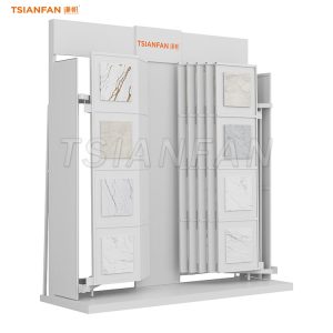 porcelain tiles page turning display stand stone shop displays-CF7501