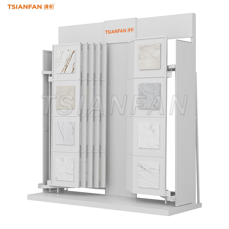 porcelain tiles page turning display stand stone shop displays-CF7501 - Image 3