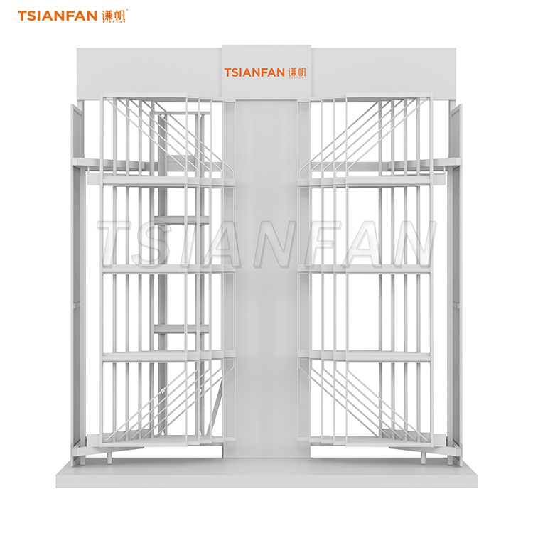 porcelain tiles page turning display stand stone shop displays-CF7501 - Image 2