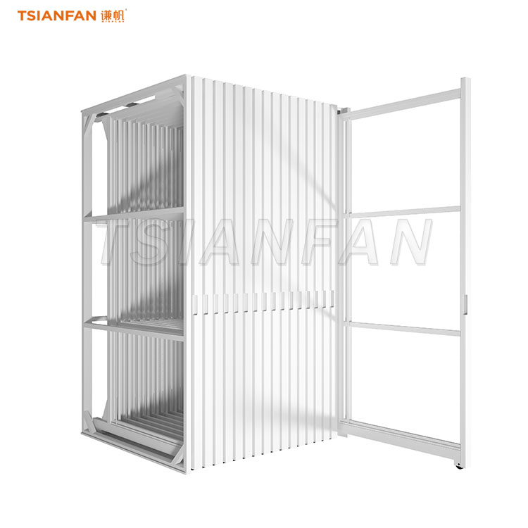 porcelain tiles push-pull display stand for showroom-CT011 - Image 2