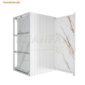 porcelain tiles push-pull display stand for showroom-CT011
