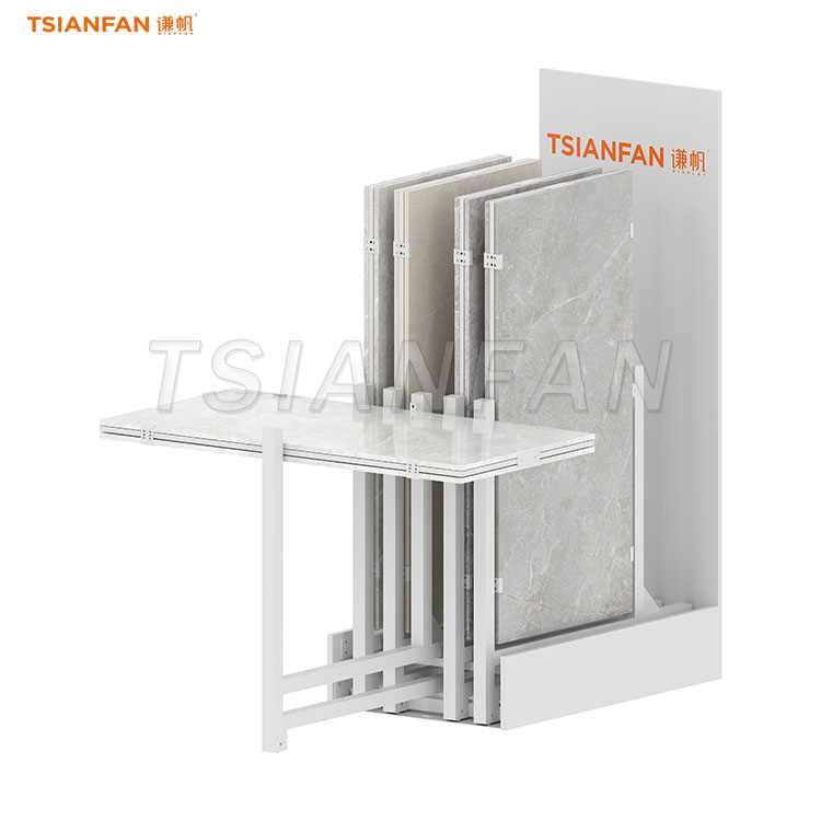 porcelain tiles rotating display stand stone sliding displays-CT2216 - Image 3