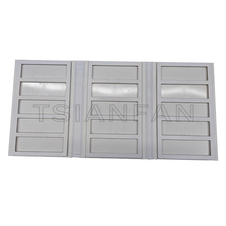 Portable stone sample display booklet can be folded out