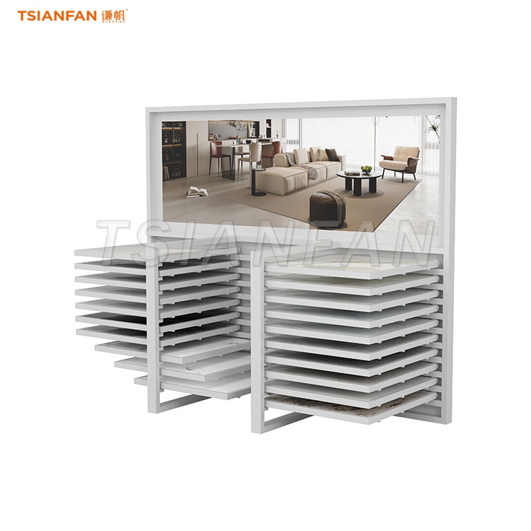Professional Sliding Pull-Out Tile & Stone Display Tower for Showroom-CX2016 - Image 3