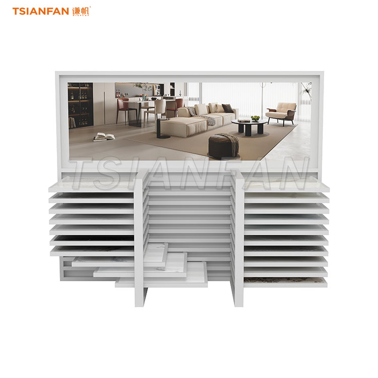 Professional Sliding Pull-Out Tile & Stone Display Tower for Showroom-CX2016 - Image 2