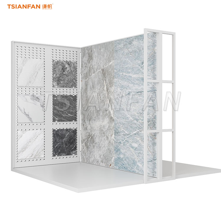 Professional stone and tile combination stand for retail-CD106