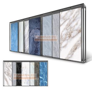 Large tile vertical push-pull display rack flexible display racks