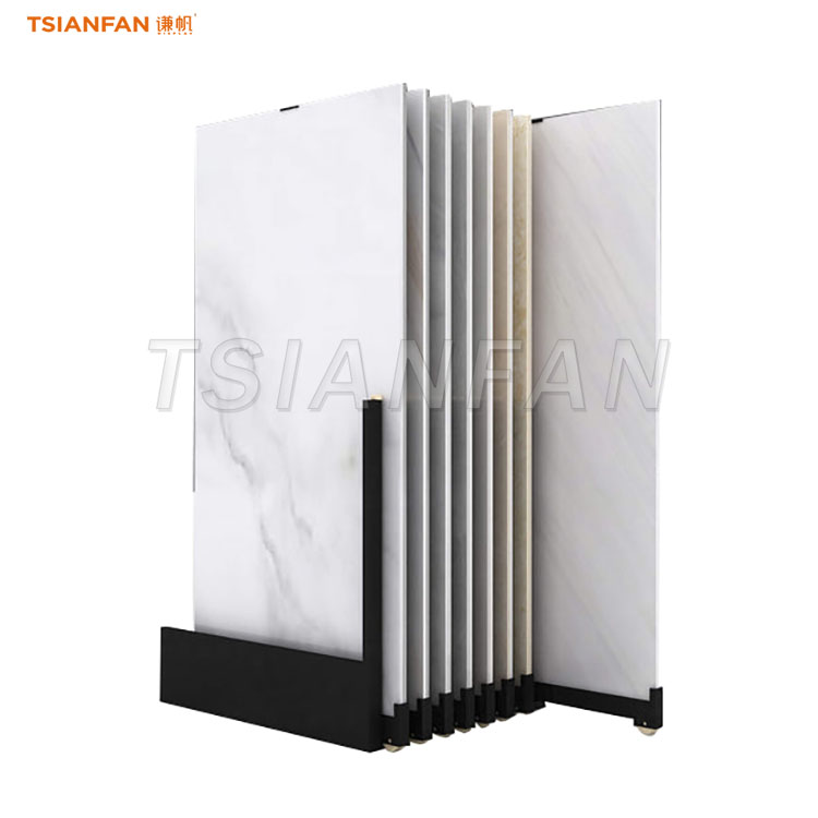 Push-pull sample tile display rack ceramic display rack for showroom