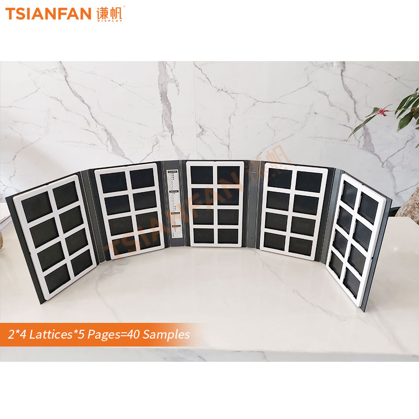 Quartz mosaic marble stone tile sample display book Folder Panel Packing brochure - Image 2