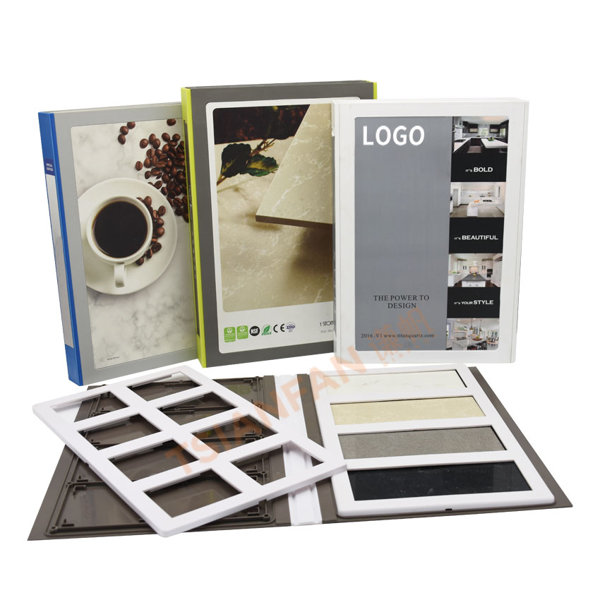 Quartz mosaic marble stone tile sample display book Folder Panel Packing brochure