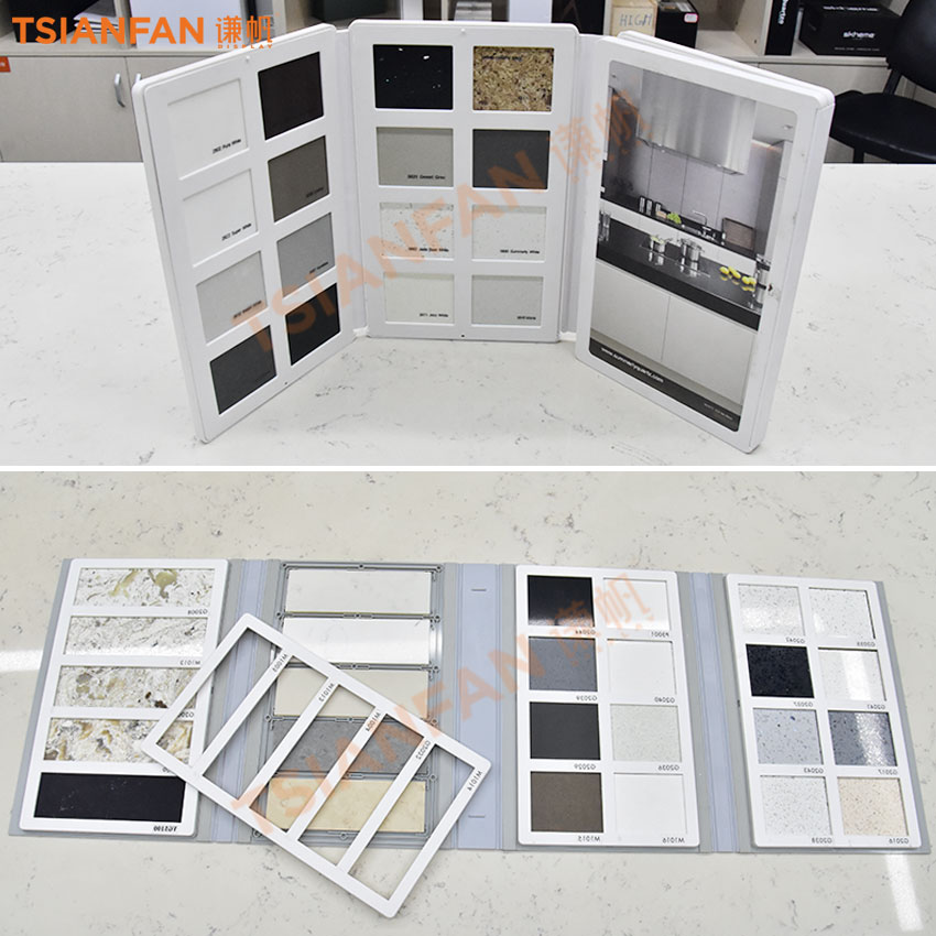 Quartz mosaic marble stone tile sample display book Folder Panel Packing brochure - Image 3