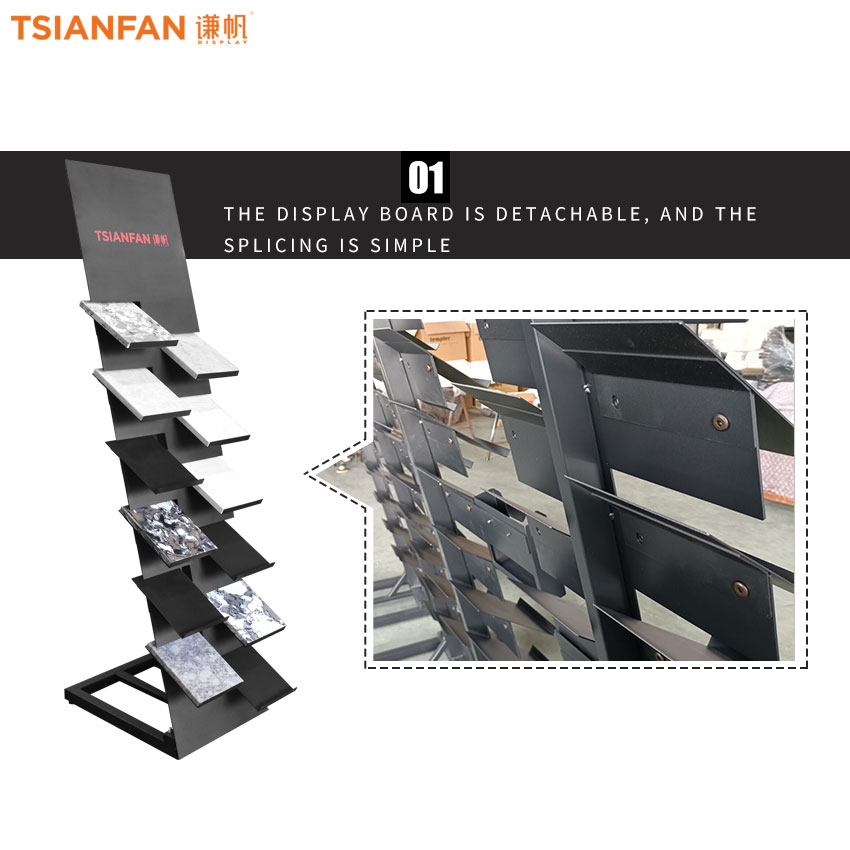 Quartz stone sample display frame floor display rack - Image 3