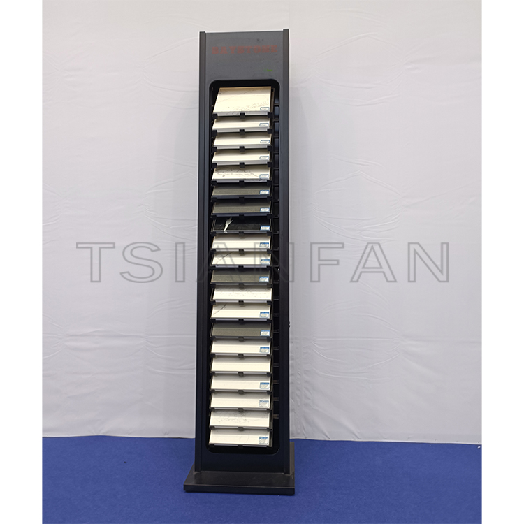 quartz stone sample display stand metal tile display rack retail