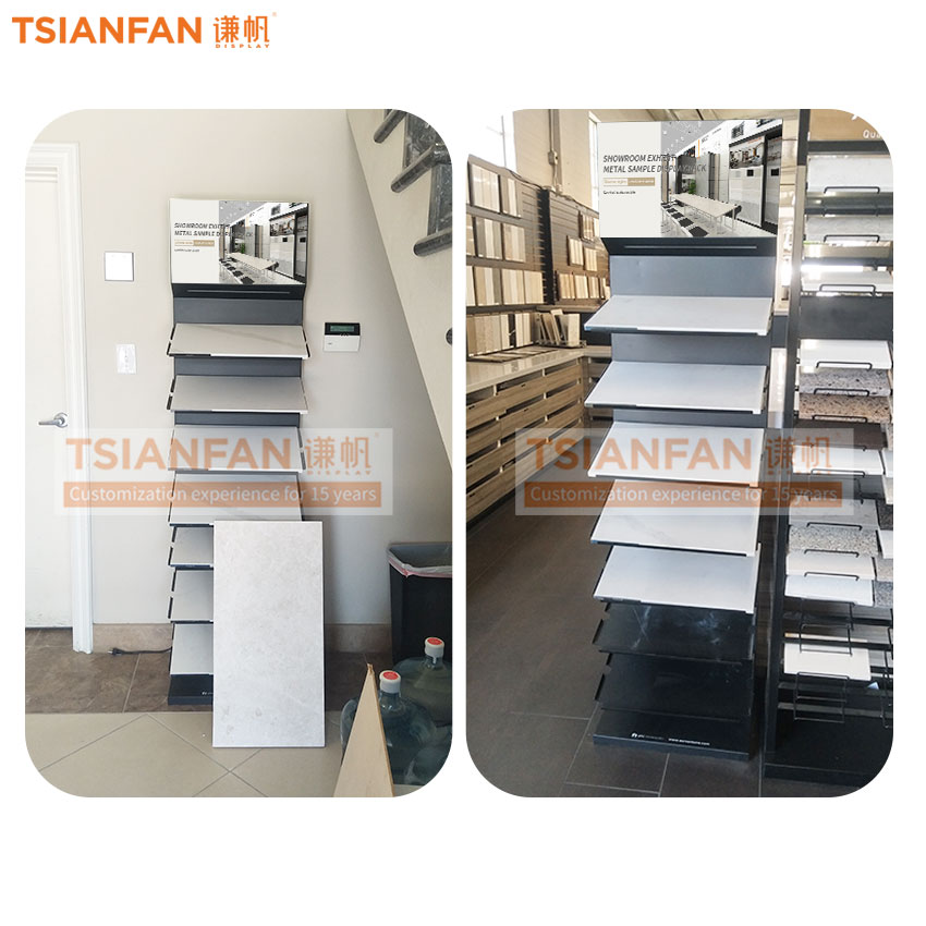 Quartz stone tile floor frame display stand - Image 2