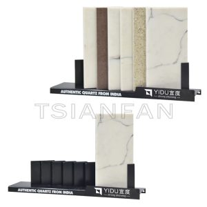 Quartz tile sample table display rack