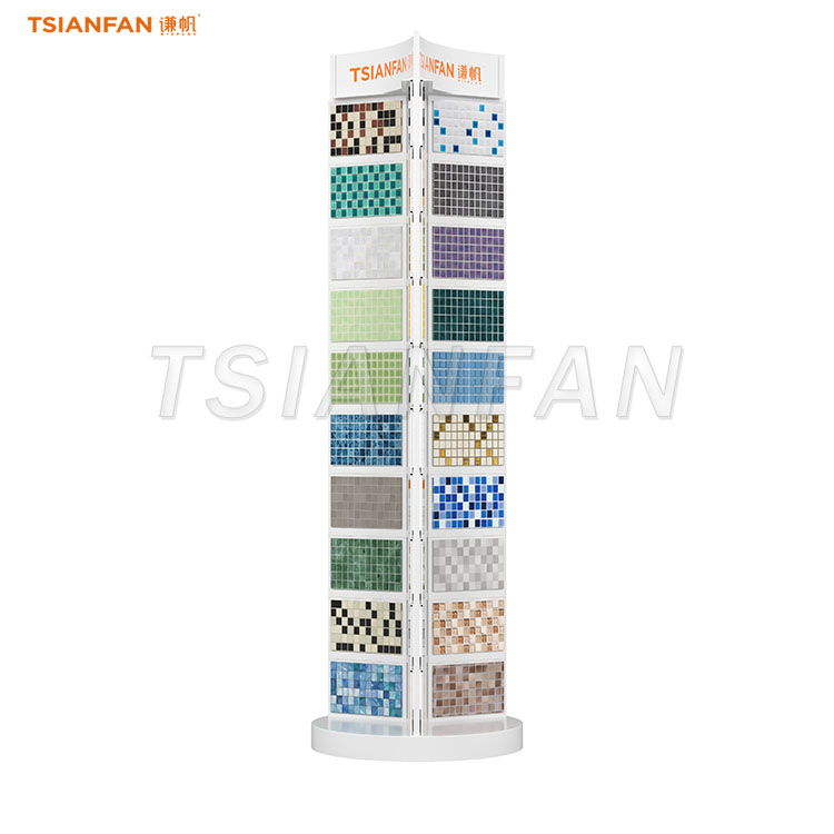 rotatable mosaic stone display rack vertical display rack-MZ2071 - Image 3