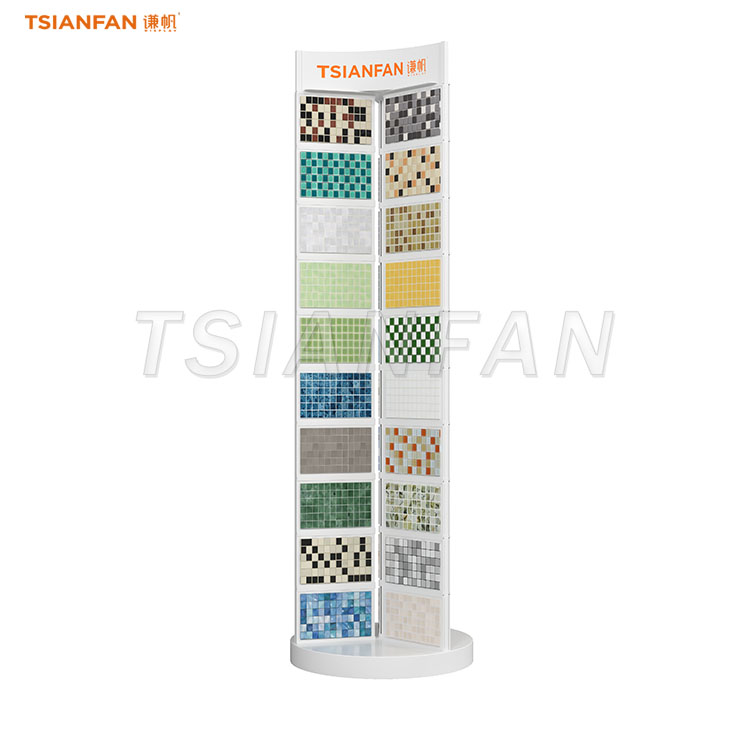 rotatable mosaic stone display rack vertical display rack-MZ2071