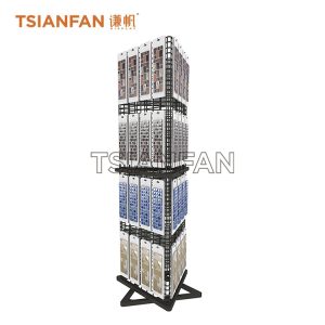 Exhibition hall rotating mosaic floor display stand -MZ2023