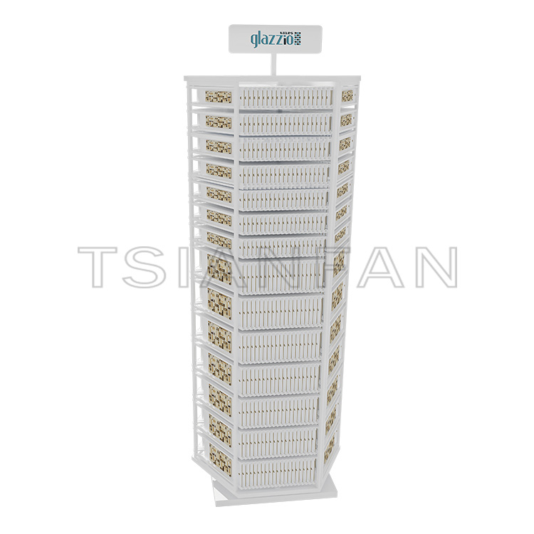 Rotating Mosaic porcelain panel display column-ML014 - Image 2