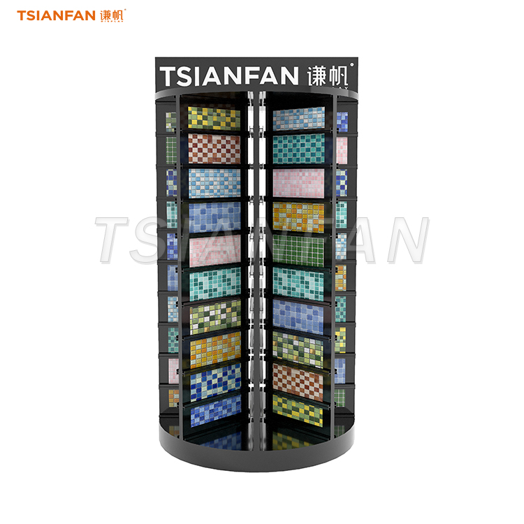 Rotating mosaic presentation stand for tile samples-MM017