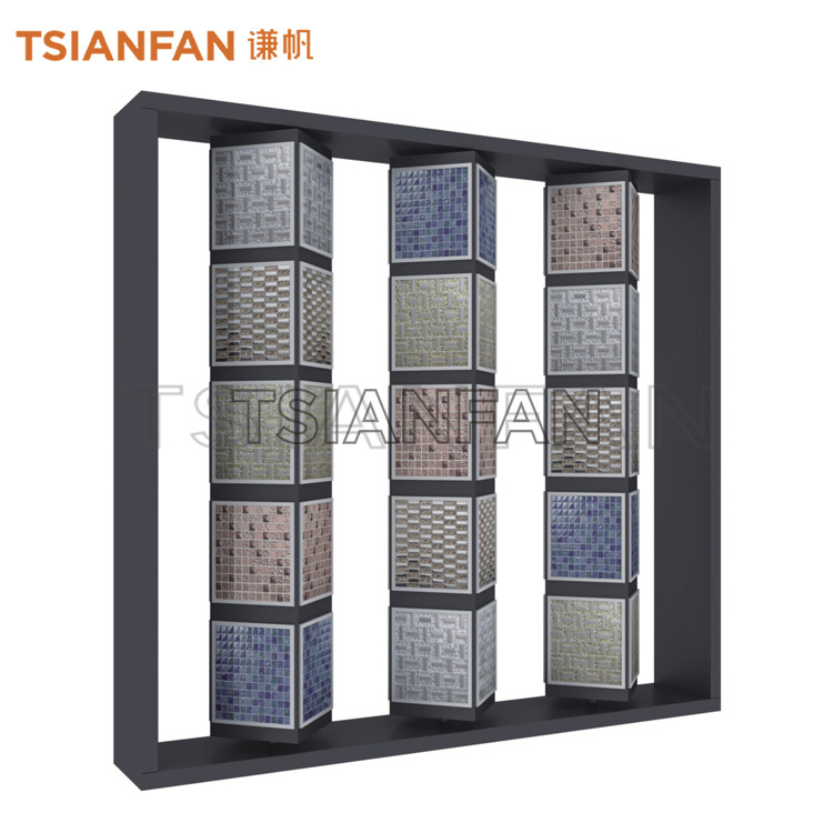 rotating mosaic tile showroom display stand rotatable Outdoor Garden Stone Display MZ2056 - Image 3