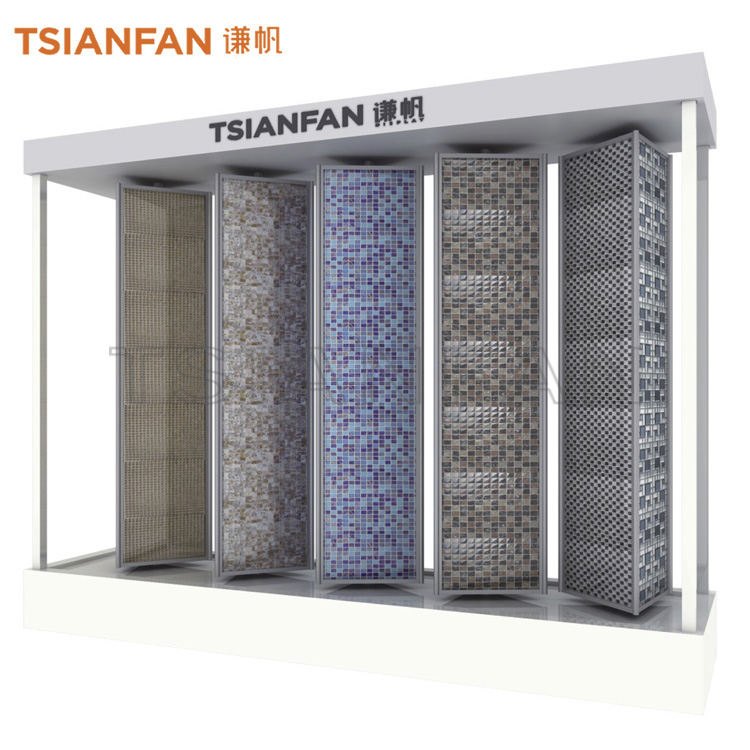 rotating mosaic tile showroom display stand rotatable Outdoor Garden Stone Display MZ2056 - Image 5