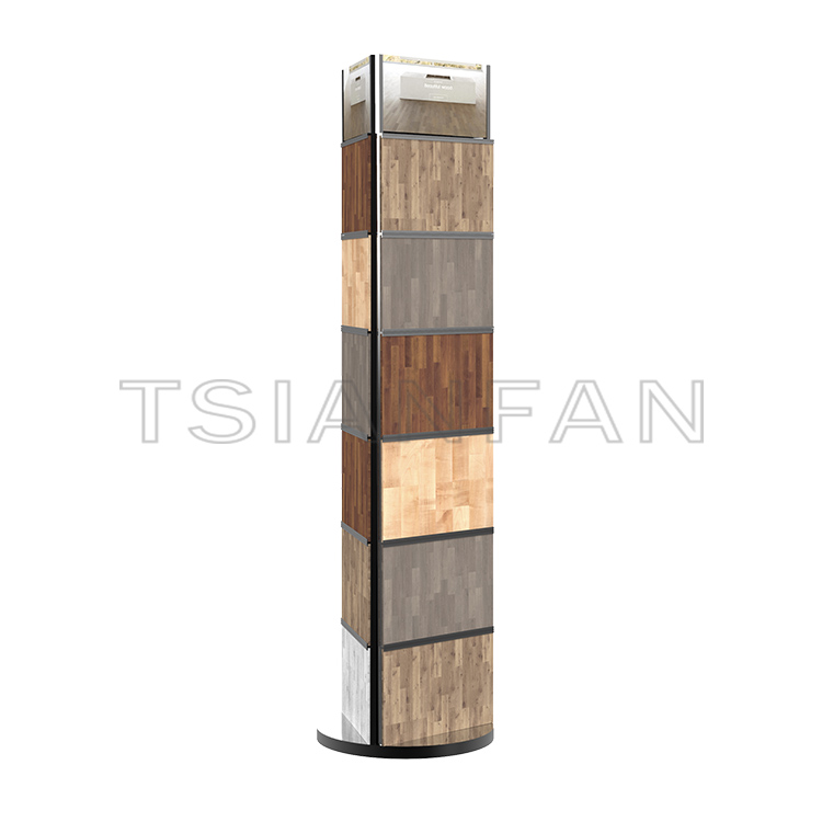 New design Customize Hardwood floor Wall Slab Marble rotating show rack-WL6013 - Image 2