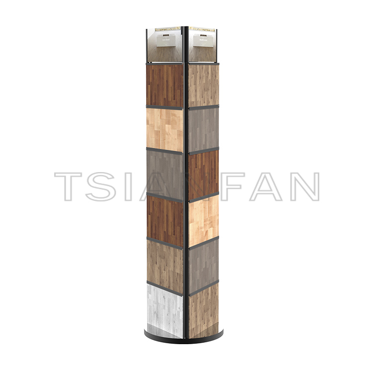 New design Customize Hardwood floor Wall Slab Marble rotating show rack-WL6013 - Image 3