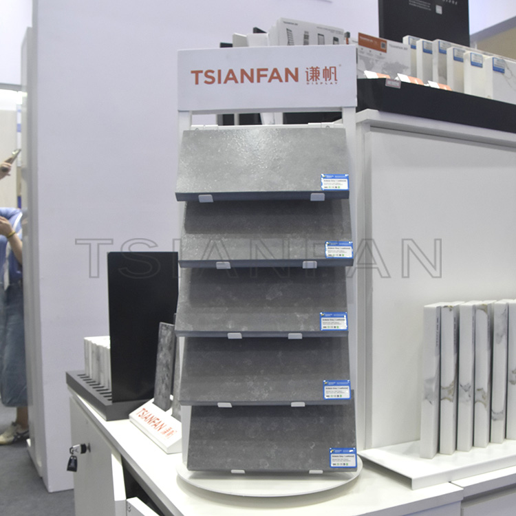 Rotating Stone Sample Display Stand Countertop Stand Waterfall Display Stand-SRT047