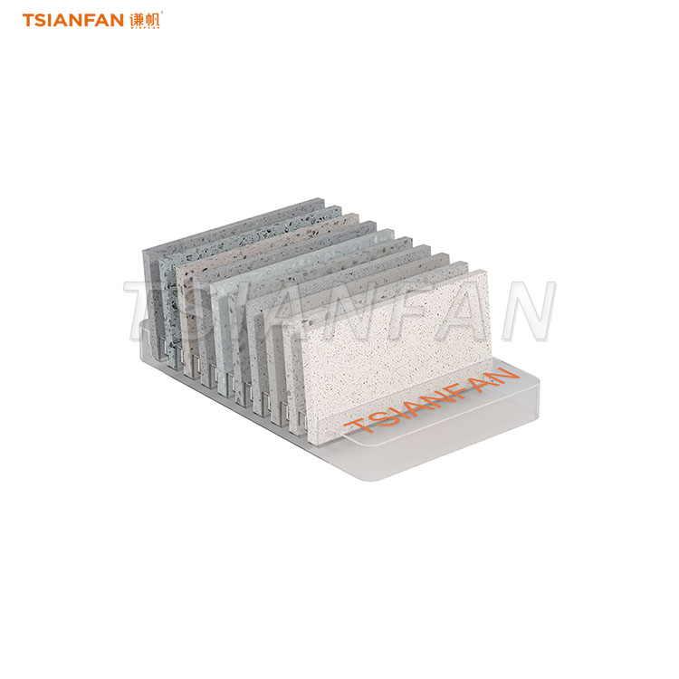 sample stone acrylic display stand tile showroom ideas-SRT041