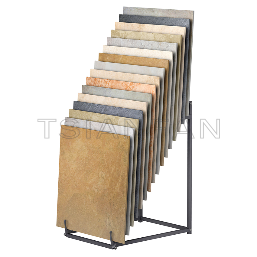sample waterfall tile display stand