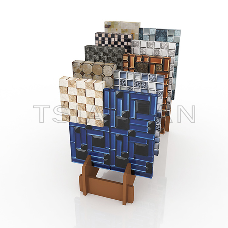sample wooden display rack mosaic tile-mt930