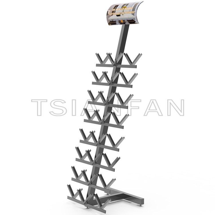 Samples Waterfall Quartz Stone Floor Display Rack Wholesale display equipment for building materials-SG1014 - Image 3