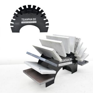 Semicircle insert brick Steel Quartzite tile countertop display rack
