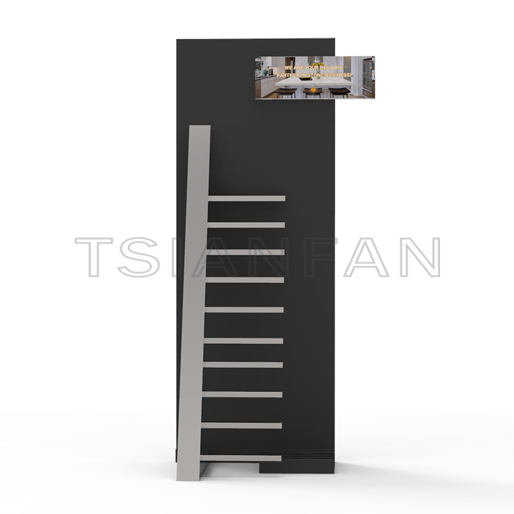 Showroom Artificial Stone Waterfall Floor Metal Shelf Exporter A-frame-SG1017 - Image 3
