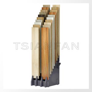 Showroom Customize solid wood floor tile board insert display rack-WE202