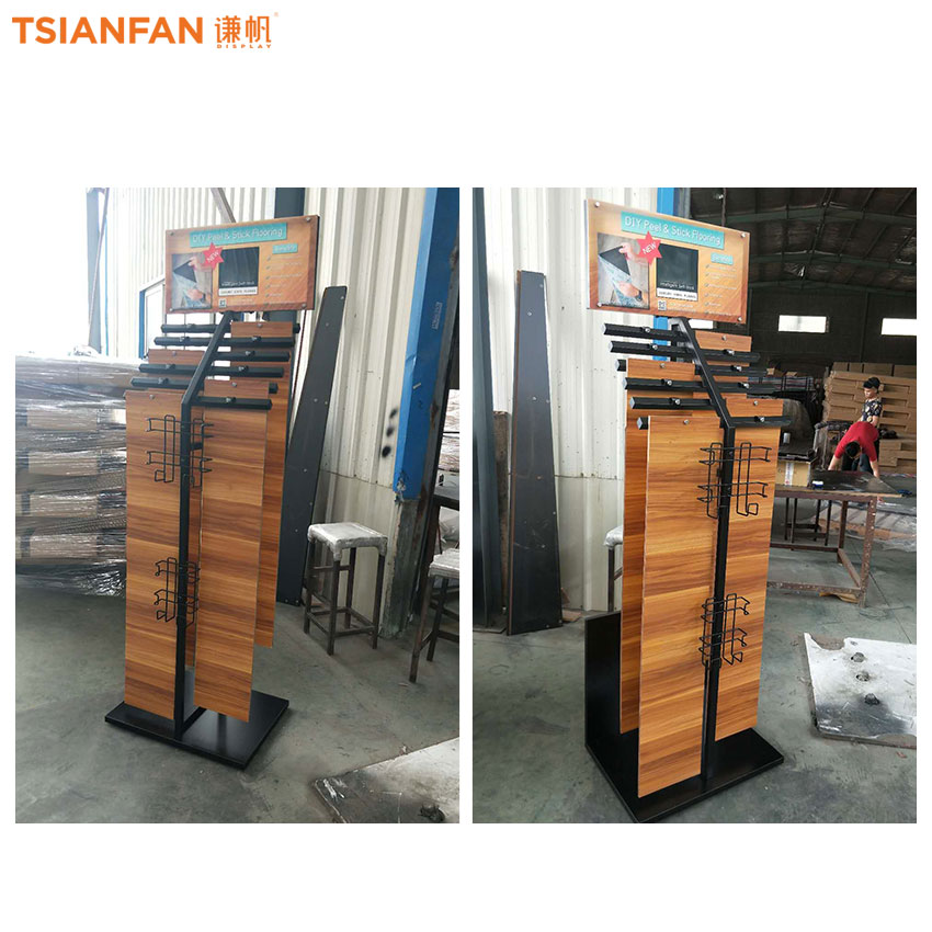 Showroom design Hardwood floor Solid wood floor Metal display Shelf - Image 2
