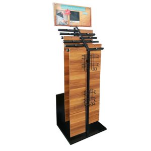 Showroom design Hardwood floor Solid wood floor Metal display Shelf