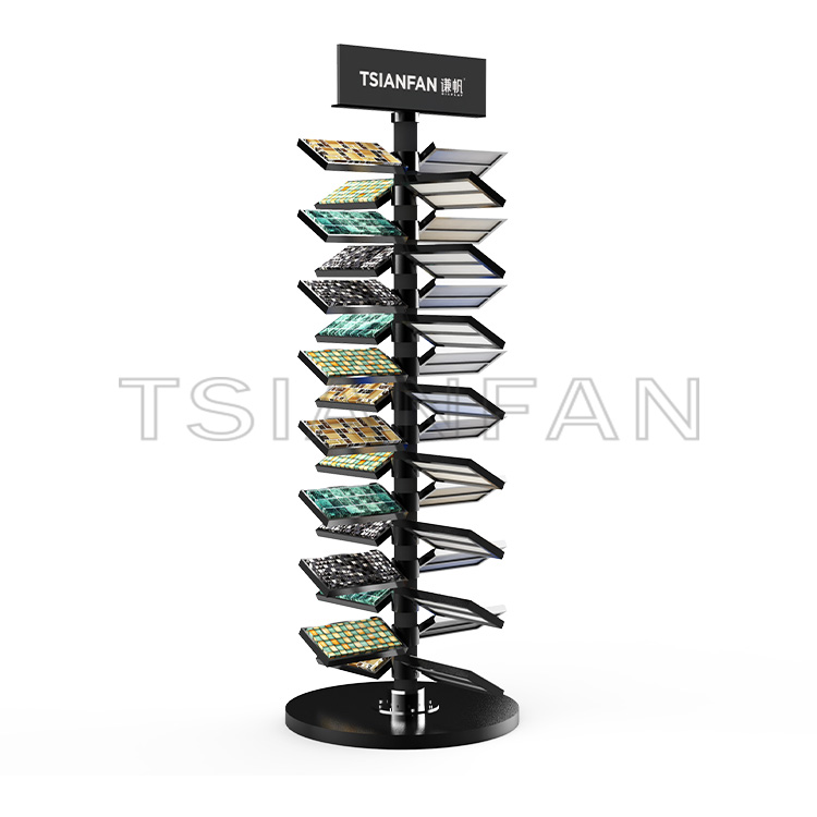 Rotatable Showroom mosaic rotating display rack floor stand economical display racks-ML985 - Image 2