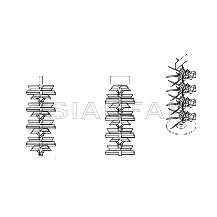 Rotatable Showroom mosaic rotating display rack floor stand economical display racks-ML985 - Image 3