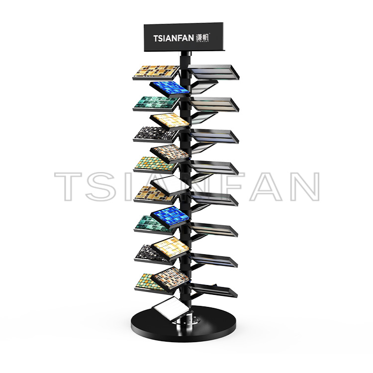 Rotatable Showroom mosaic rotating display rack floor stand economical display racks-ML985