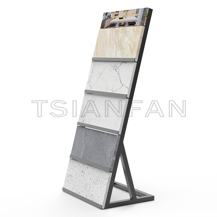 Showroom Quartz Stone Marble Sample Floor Metal Display Set-SG805 - Image 2