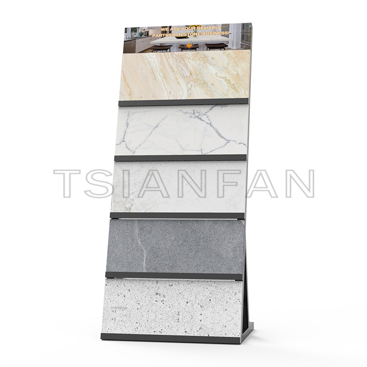 Showroom Quartz Stone Marble Sample Floor Metal Display Set-SG805