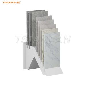 simple tile display stand slotted sample stone displays-CE902