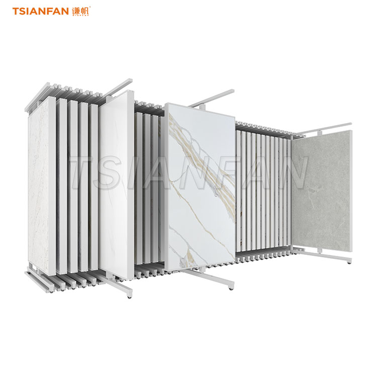 slab stone push pull display stand rotating displays-CT006
