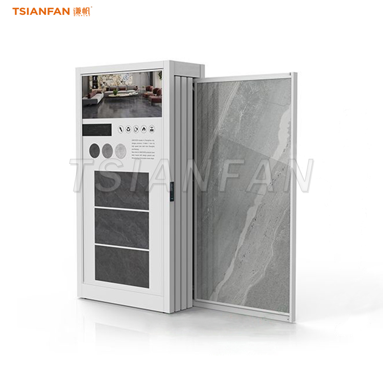 Electric slate tile rolling shelves
